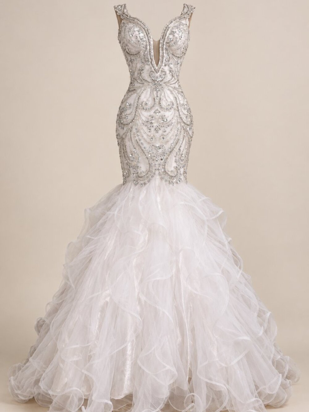 Stunning Bridal Gown Designer Couture Wedding Evening Runway Prom Pageant Dress